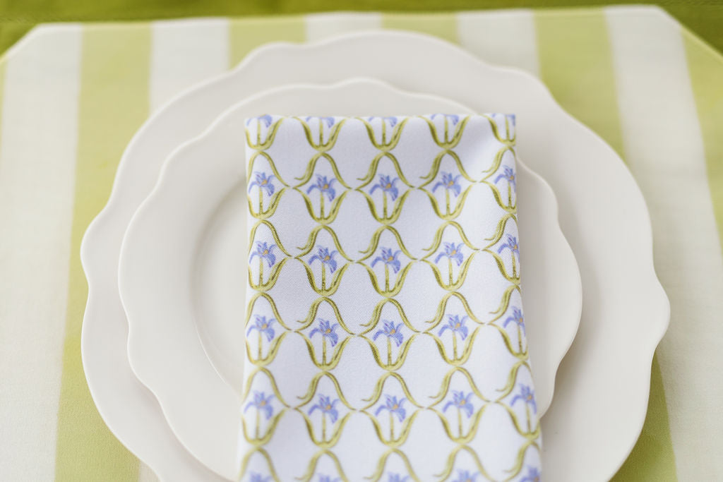 Esplanade Stripe Placemat in Avocado Green